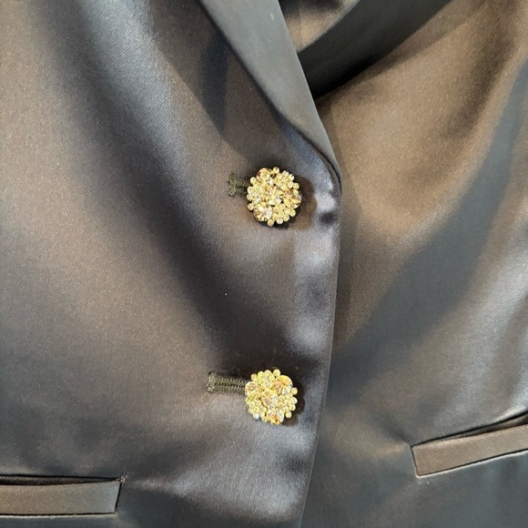 Cache Satin Blazer Jacket brown size 6 - Picture 5 of 11